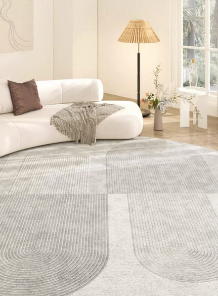 Modern Floor Carpets under Dining Room Table, Large Geometric Modern Rugs in Bedroom, Contemporary Abstract Rugs for Living Room-HomePaintingDecor