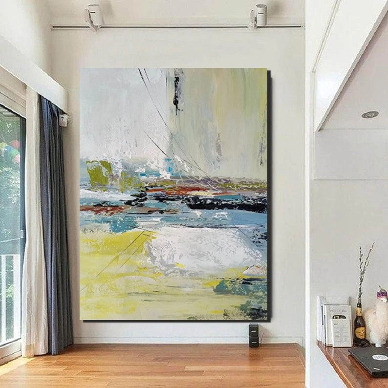 Extra Large Paintings for Living Room, Hand Painted Wall Art Paintings, Modern Abstract Art for Dining Room, Abstract Acrylic Painting-HomePaintingDecor