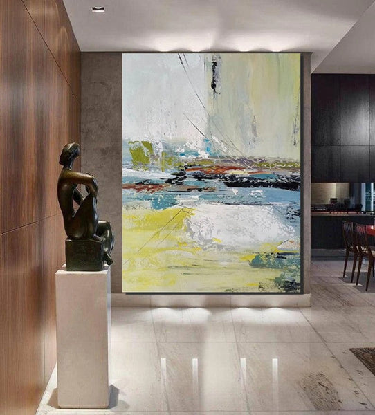 Extra Large Paintings for Living Room, Hand Painted Wall Art Paintings, Modern Abstract Art for Dining Room, Abstract Acrylic Painting-HomePaintingDecor