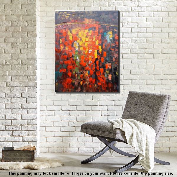 Canvas Art, Heavy Texture Painting, Wall Art, Modern Artwork, Custom Extra Large Painting-HomePaintingDecor