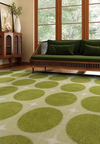 Modern Rug Ideas for Living Room, Mid Century Contemporary Area Rugs for Dining Room, Green Modern Rugs for Living Room-HomePaintingDecor