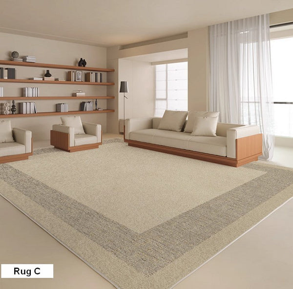 Bedroom Contemporary Soft Rugs, Rectangular Modern Rugs under Sofa, Large Modern Rugs in Living Room, Modern Rugs for Office, Dining Room Floor Carpets-HomePaintingDecor