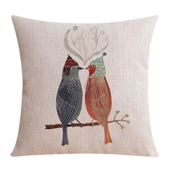 Singing Birds Decorative Throw Pillows, Love Birds Throw Pillows for Couch, Modern Sofa Decorative Pillows for Children's Room, Decorative Pillow Covers-HomePaintingDecor