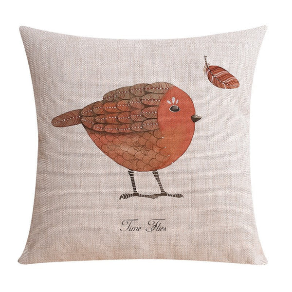 Love Birds Throw Pillows for Couch, Simple Decorative Pillow Covers, Decorative Sofa Pillows for Children's Room, Singing Birds Decorative Throw Pillows-HomePaintingDecor