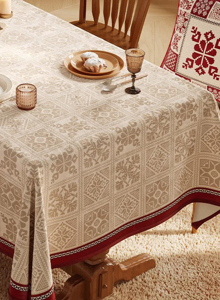 Large Table Cover for Dining Room Table, Holiday Rectangular Tablecloth for Dining Table, Modern Rectangle Tablecloth for Oval Table-HomePaintingDecor