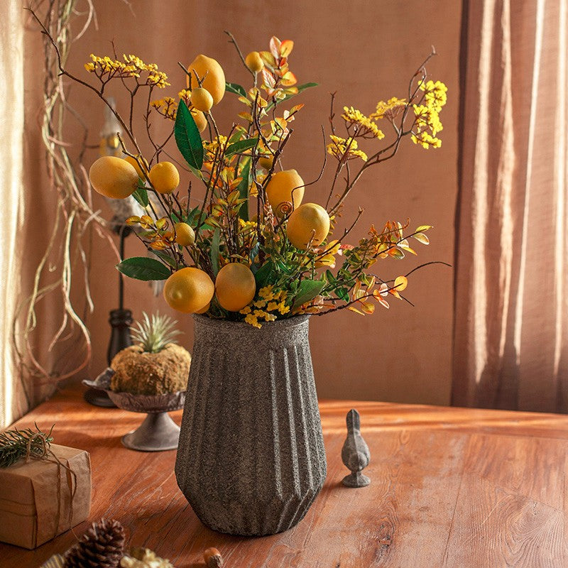 Faux Lemon Branches Arrangement; offers Flower Arrangement; Home Decoration; Kitchen Decoration