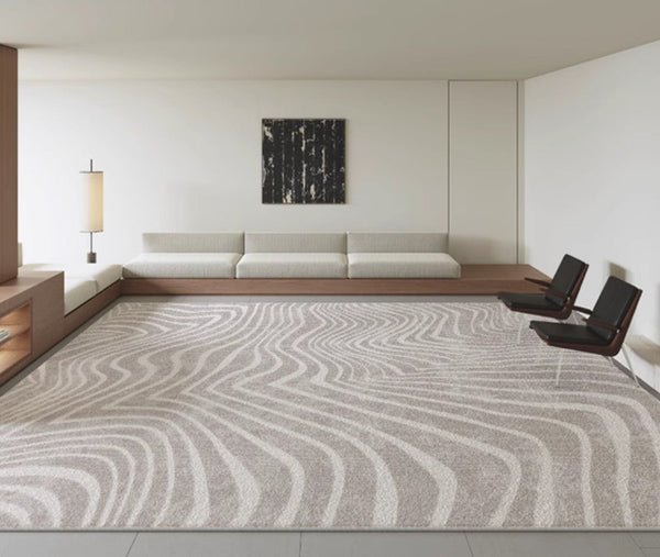 Modern Carpets for Office, Dining Room Floor Rugs, Stripe Area Rugs under Sofa, Mid Century Area Rugs for Living Room, Abstract Contemporary Rugs for Bedroom-HomePaintingDecor