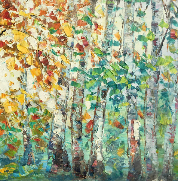 Autumn Tree Landscape Painting, Landscape Painting for Sale, Autumn Paintings, Living Room Wall Art Paintings, Custom Original Painting-HomePaintingDecor