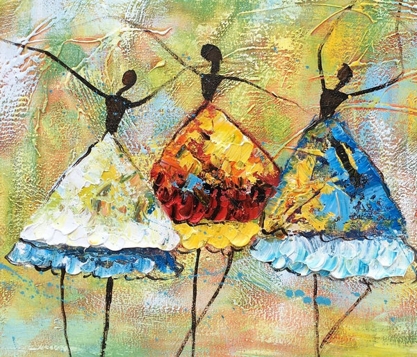 Canvas Painting for Living Room, Abstract Acrylic Painting, Ballet Dancer Painting, Acrylic Painting for Sale, Modern Wall Art Painting, Custom Art-HomePaintingDecor