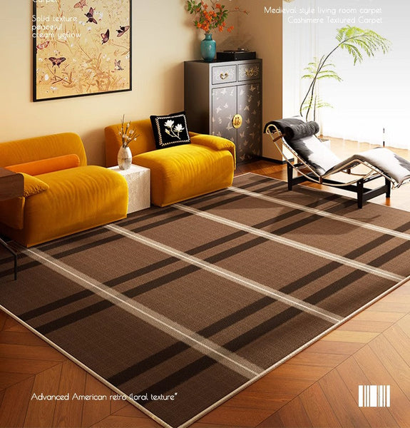 Bedroom Modern Floor Rugs, Modern Area Rug for Living Room, Mid Century Contemporary Rugs under Sofa, Large Area Rugs for Office-HomePaintingDecor