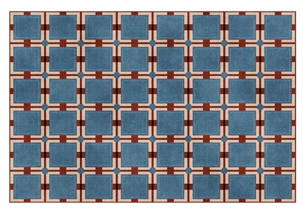 Modern Blue Rug for Living Room, Bedroom Modern Floor Rugs, Mid Century Contemporary Rugs under Sofa, Large Area Rugs for Office-HomePaintingDecor