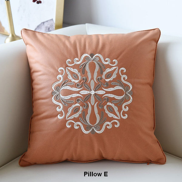 Decorative Flower Pattern Throw Pillows for Couch, Modern Throw Pillows, Contemporary Decorative Pillows, Modern Sofa Pillows-HomePaintingDecor