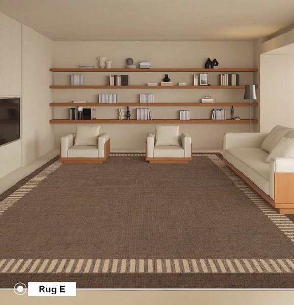 Bedroom Contemporary Soft Rugs, Rectangular Modern Rugs under Sofa, Large Modern Rugs in Living Room, Modern Rugs for Office, Dining Room Floor Carpets-HomePaintingDecor