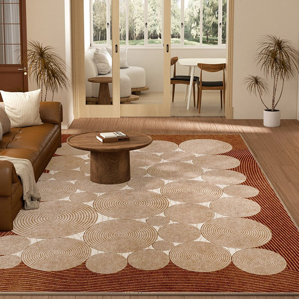 Bedroom Contemporary Soft Rugs, Large Rectangular Modern Rugs under Sofa, Mid Century Modern Rugs in Living Room, Dining Room Floor Carpets-HomePaintingDecor