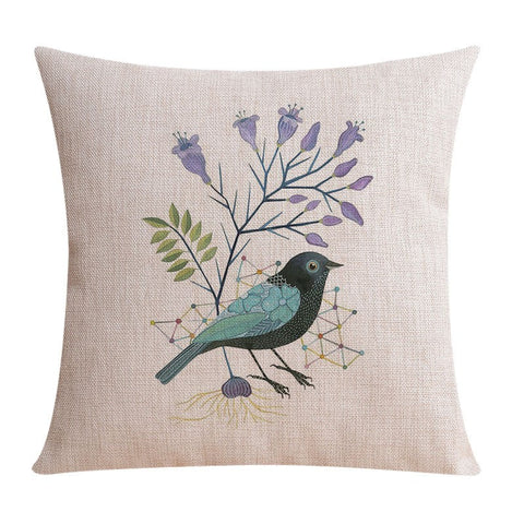 Modern Sofa Decorative Pillows for Children's Room, Singing Birds Decorative Throw Pillows, Love Birds Throw Pillows for Couch, Decorative Pillow Covers-HomePaintingDecor