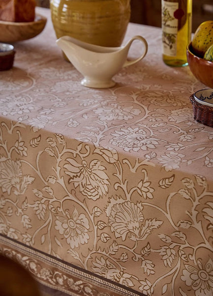 Dining Room Flower Table Cloths, Farmhouse Table Cloth, Extra Large Rectangular Table Covers for Kitchen, Square Tablecloth for Round Table-HomePaintingDecor