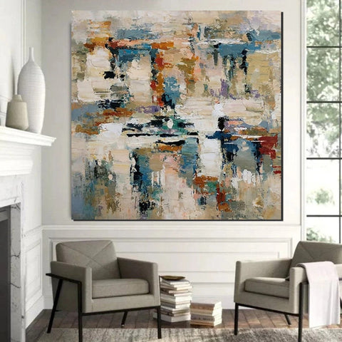 Hand Painted Abstract Painting, Extra Large Abstract Paintings on Canvas, Bedroom Wall Art Ideas, Simple Painting Ideas for Bedroom-HomePaintingDecor