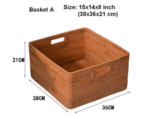 Storage Baskets for Bedroom, Extra Large Storage Basket for Clothes, Rectangular Storage Baskets, Storage Basket for Shelves-HomePaintingDecor