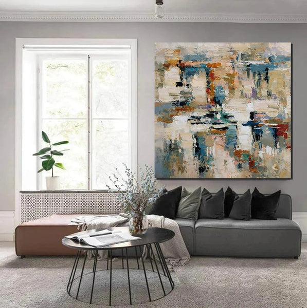 Hand Painted Abstract Painting, Extra Large Abstract Paintings on Canvas, Bedroom Wall Art Ideas, Simple Painting Ideas for Bedroom-HomePaintingDecor