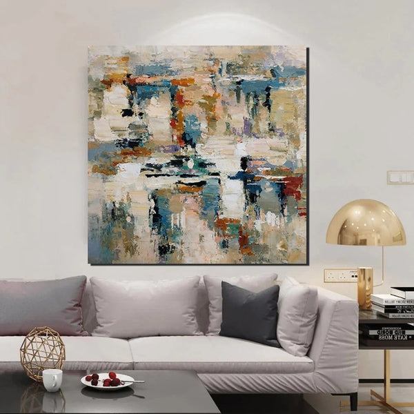 Hand Painted Abstract Painting, Extra Large Abstract Paintings on Canvas, Bedroom Wall Art Ideas, Simple Painting Ideas for Bedroom-HomePaintingDecor
