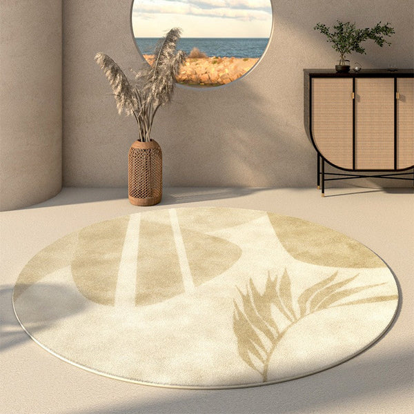 Modern Runner Rugs for Entryway, Circular Modern Rugs under Coffee Table, Bathroom Washable Modern Rugs, Round Contemporary Modern Rugs in Bedroom-HomePaintingDecor