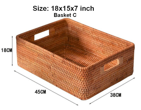 Storage Baskets for Bedroom, Extra Large Storage Basket for Clothes, Rectangular Storage Baskets, Storage Basket for Shelves-HomePaintingDecor