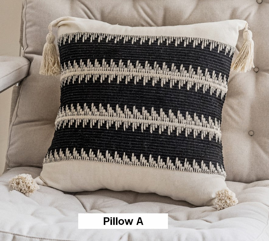 Unique Decorative Pillow Covers, Large Square Modern Decorative Pillows for Couch, Contemporary Modern Sofa Pillows, Large Modern Decorative Pillows for Bedroom-HomePaintingDecor