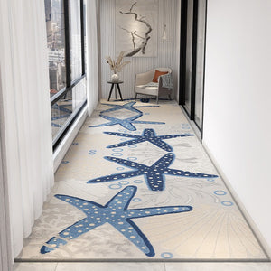 Abstract Modern Long Hallway Runners, Extra Long Narrow Runner Rugs, Entrance Hallway Runners, Stain-resistant Non Slip Entryway Runner Rug Ideas, Easy Care Kitchen Runner Rugs-HomePaintingDecor