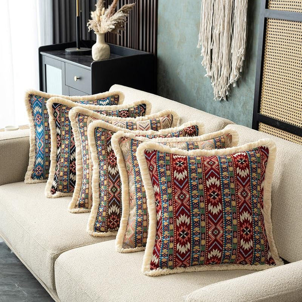 Unique Decorative Throw Pillows, Bohemian Decorative Sofa Pillows for Living Room, Extra Large Modern Geometric Pillows, Oriental Throw Pillow for Couch-HomePaintingDecor