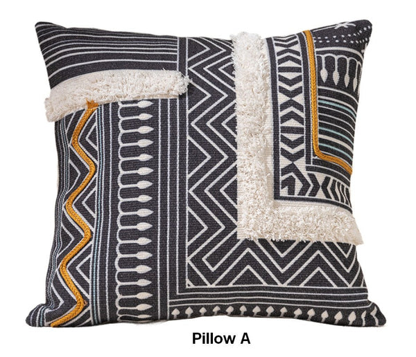 Bohemian Decorative Sofa Pillows for Bedroom, Decorative Square Pillow Covers, Geometric Pattern Decorative Pillow for Couch-HomePaintingDecor