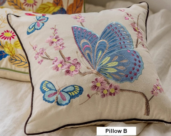 Modern Decorative Pillows for Couch, Butterfly Dragonfly Cotton and linen Pillow Cover, Decorative Throw Pillows for Living Room, Decorative Sofa Pillows-HomePaintingDecor