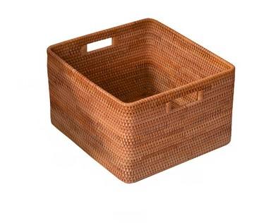 Oversized Rattan Storage Basket, Extra Large Rectangular Storage Basket for Clothes, Storage Baskets for Bathroom, Bedroom Storage Baskets-HomePaintingDecor