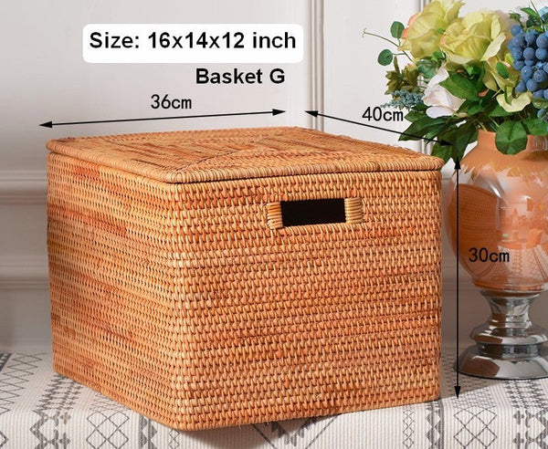 Storage Baskets for Bedroom, Extra Large Storage Basket for Clothes, Rectangular Storage Baskets, Storage Basket for Shelves-HomePaintingDecor