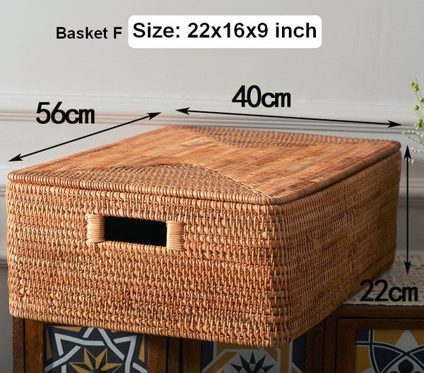 Storage Baskets for Toys, Rectangular Storage Basket for Shelves, Storage Basket with Lid, Storage Baskets for Bathroom, Storage Baskets for Clothes-HomePaintingDecor