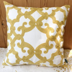 Modern Sofa Pillows, Geometric Decorative Pillows, Cotton Yellow Throw Pillows, Decorative Throw Pillows for Living Room-HomePaintingDecor