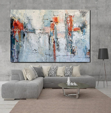 Abstract Acrylic Paintings for Living Room, Buy Paintings Online, Heavy Texture Canvas Art, Modern Contemporary Artwork-HomePaintingDecor
