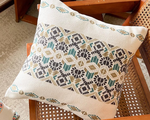 Geometric Modern Pillow Covers, Modern Square Pillows for Couch, Oriental Decorative Throw Pillows for Dining Room, Bohemian Decorative Sofa Pillows-HomePaintingDecor