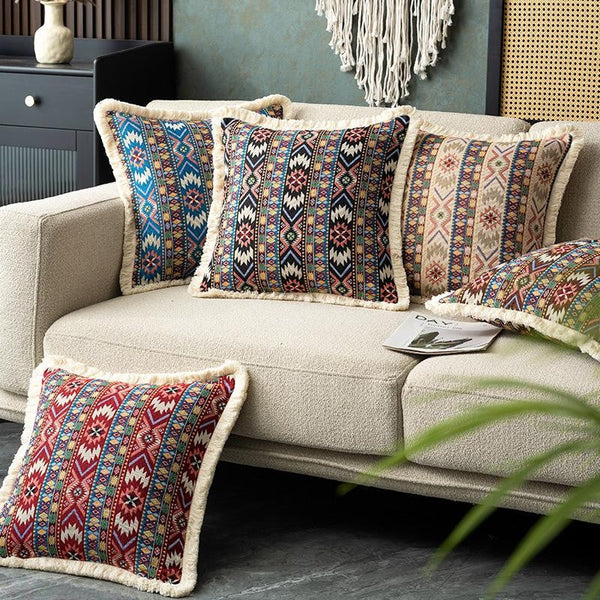 Unique Decorative Throw Pillows, Bohemian Decorative Sofa Pillows for Living Room, Extra Large Modern Geometric Pillows, Oriental Throw Pillow for Couch-HomePaintingDecor