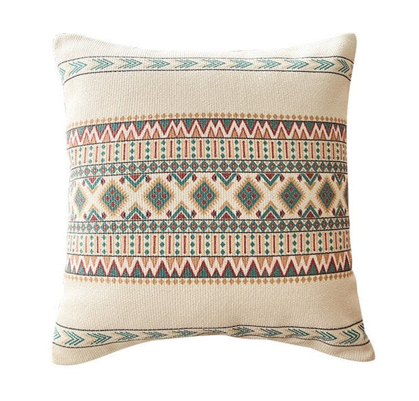 Bohemian Decorative Sofa Pillows, Modern Square Pillows for Couch, Geometric Modern Pillow Covers, Oriental Decorative Throw Pillows for Dining Room-HomePaintingDecor