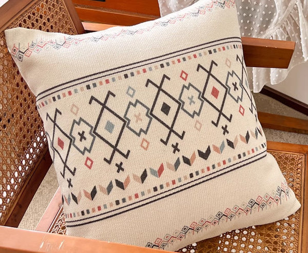 Decorative Sofa Pillow Covers, Decorative Throw Pillows for Dining Room, Bohemian Geometric Modern Pillows, Oriental Square Pillows for Couch-HomePaintingDecor