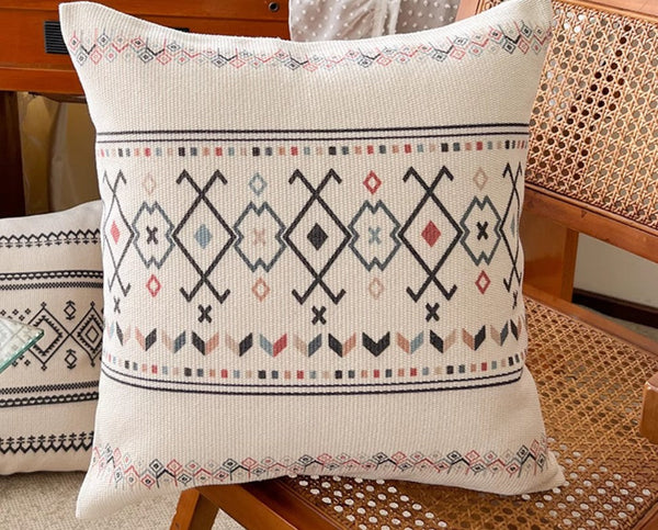 Decorative Sofa Pillow Covers, Decorative Throw Pillows for Dining Room, Bohemian Geometric Modern Pillows, Oriental Square Pillows for Couch-HomePaintingDecor