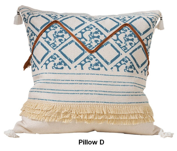 Bohemian Decorative Sofa Pillows for Bedroom, Decorative Square Pillow Covers, Geometric Pattern Decorative Pillow for Couch-HomePaintingDecor