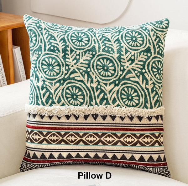 Geometric Modern Pillows, Decorative Throw Pillows for Living Room, Bohemian Decorative Sofa Pillows, Oriental Square Pillows for Couch-HomePaintingDecor