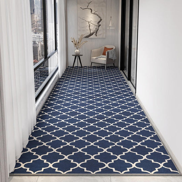 Kitchen Runner Rugs, Modern Long Hallway Runners, Entrance Hallway Runners, Long Narrow Blue Runner Rugs, Contemporary Entryway Runner Rug Ideas-HomePaintingDecor