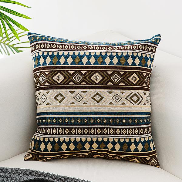 Bohemian Decorative Sofa Pillows, Geometric Pattern Chenille Throw Pillow for Couch, Decorative Throw Pillows-HomePaintingDecor