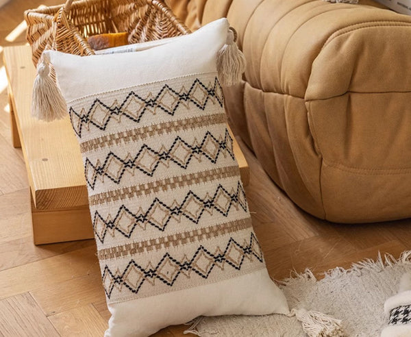 Modern Square Decorative Pillows for Couch, Large Modern Decorative Pillows for Bedroom, Contemporary Modern Sofa Pillows, Decorative Pillow Covers-HomePaintingDecor