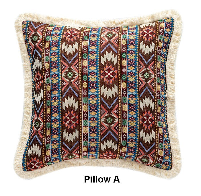 Bohemian Decorative Sofa Pillows for Living Room, Oriental Throw Pillow for Couch, Modern Geometric Decorative Throw Pillows for Bedroom-HomePaintingDecor