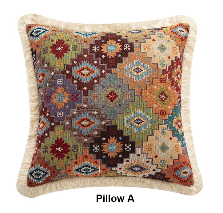 Bohemian Decorative Sofa Pillows for Living Room, Flower Decorative Pillows for Bedroom, Extra Large Modern Geometric Pillows-HomePaintingDecor