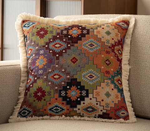 Bohemian Decorative Sofa Pillows for Living Room, Flower Decorative Pillows for Bedroom, Extra Large Modern Geometric Pillows-HomePaintingDecor