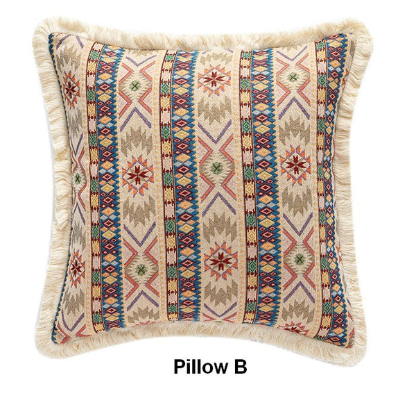 Unique Decorative Throw Pillows, Bohemian Decorative Sofa Pillows for Living Room, Extra Large Modern Geometric Pillows, Oriental Throw Pillow for Couch-HomePaintingDecor